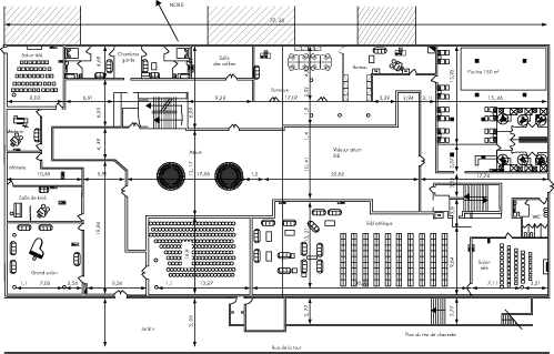 Plan du rez de chaussée.